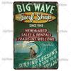 Surf Metall Zeichen Vintage Plaque Zinn Zeichen Wand Dekor Für Beach Club Mann Höhle Metall Platte Große Welle Poster