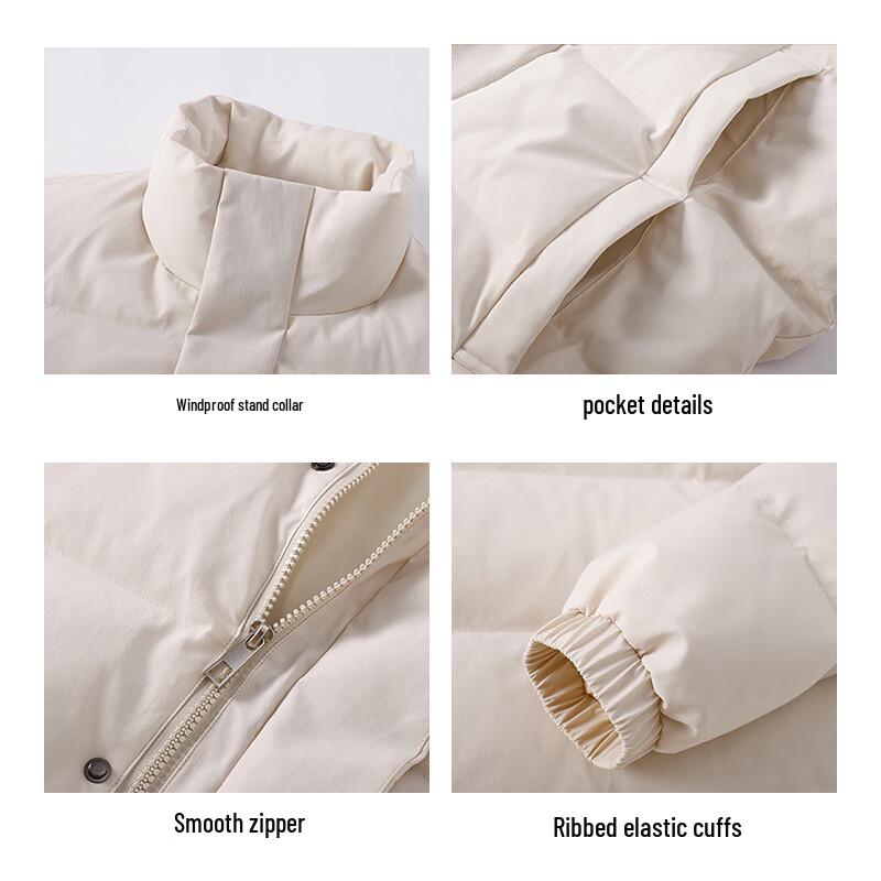 ROMON Men's Stand Collar Thick Padded Jacket