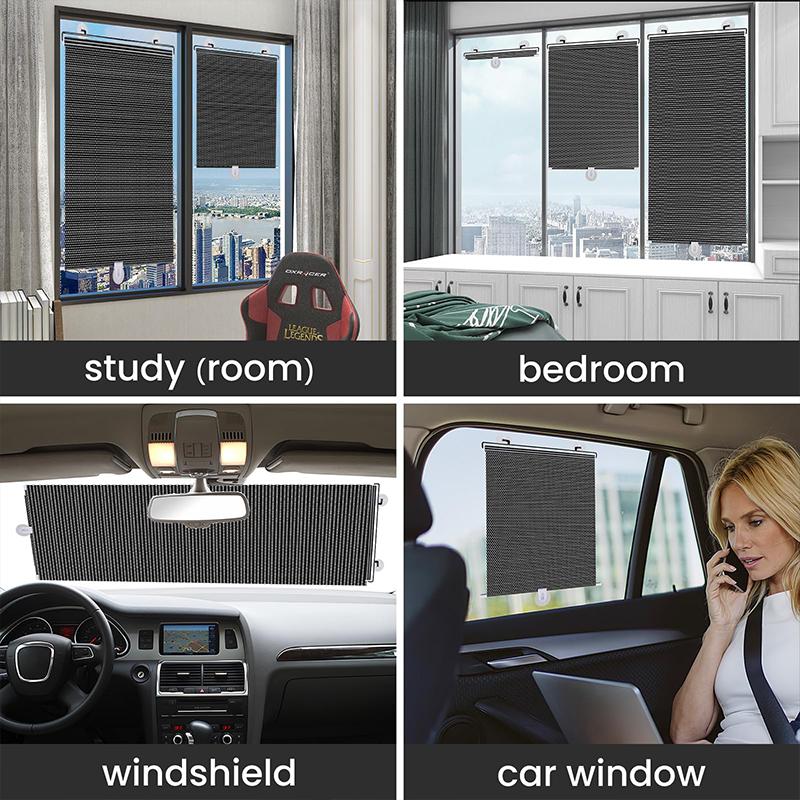 Solskydd Rullgardiner Fönsterborrning Gardiner Natt Dag Heminredning Persienn Sugkoppsgardiner Borra Mörkläggning Automatiska Rullar