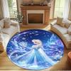 Frozen Print Round Rug, Washable Floor Carpet, For Entryway Dorm Laundry Room Office Study, Home Decor Birthday Christmas Gift