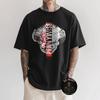 Pennywise Horror Clown Graphic Split Face Design T-Shirt