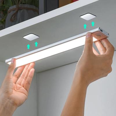 LED Motion Ultra Thin Sensor Night Light Stepless Dimming Wireless USB Under Remote Control Cabinet Lights