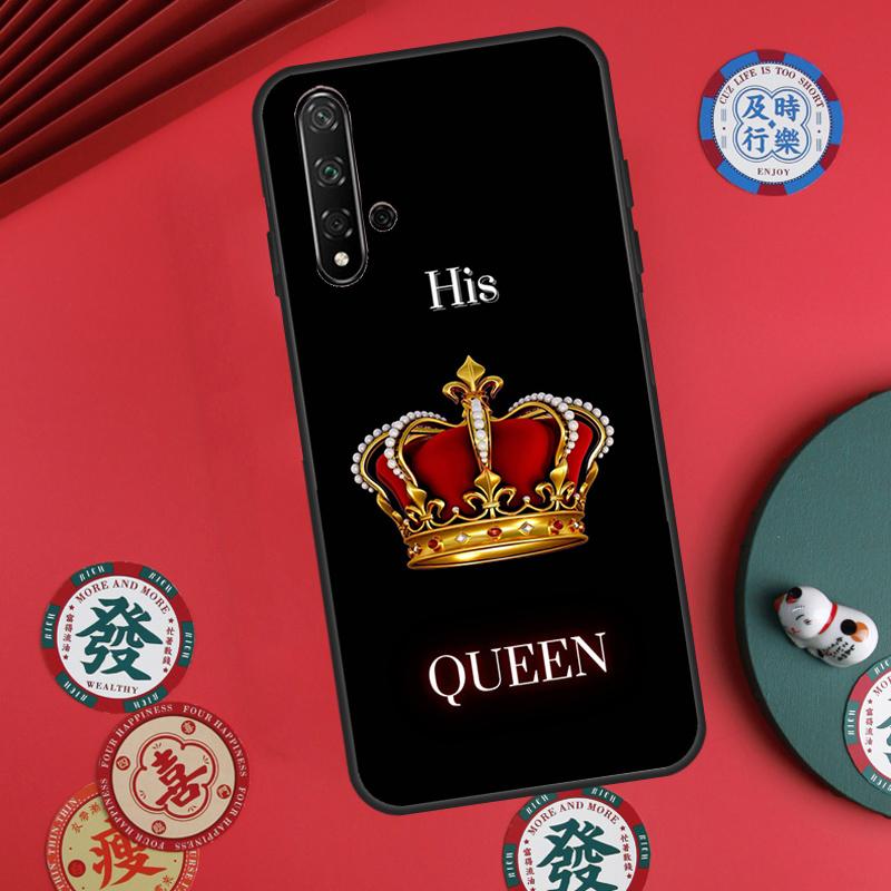 King Queen Couple Lovers For Huawei Nova Y73 Y72 Y90 Y70 Y60 Y91 Y61 12s 12i 11i 8i 9 10 SE P40 Lite P60 P30 Pro Case