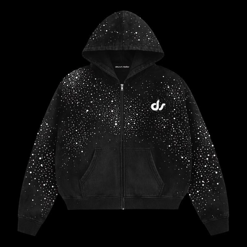 Unisex Long Sleeve Hooded Sweatshirt Allover Floral Print Loose Fit Casual Streetwear Black Gray Pink S-4XL