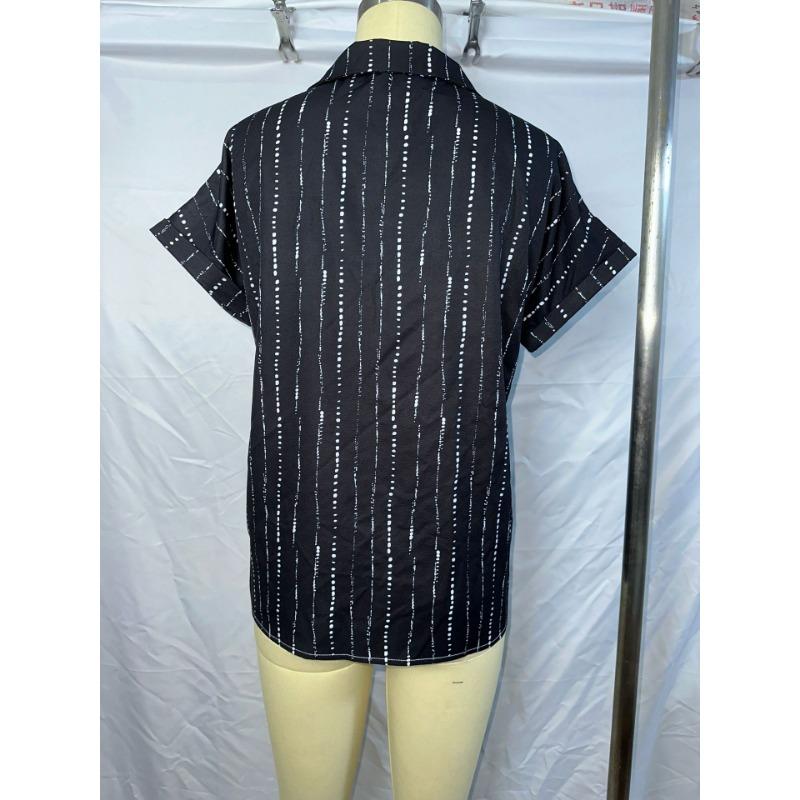 Summer Fashion Striped Print Blouses Women Office Elegant Long Sleeve Shirts Women Casual Slim Blouse Top