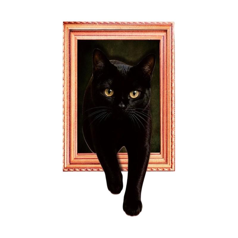 Whiteboards 3D Cats Magnets Decors with Framed Wood Design for Refrigerator Lockers Note and Home Office Accent Display