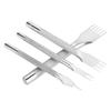4PCS Leather Craft Hole Punch Stitching Tools 1 2 4 6 Prong Spacing for Sewing Chisel Set Kits