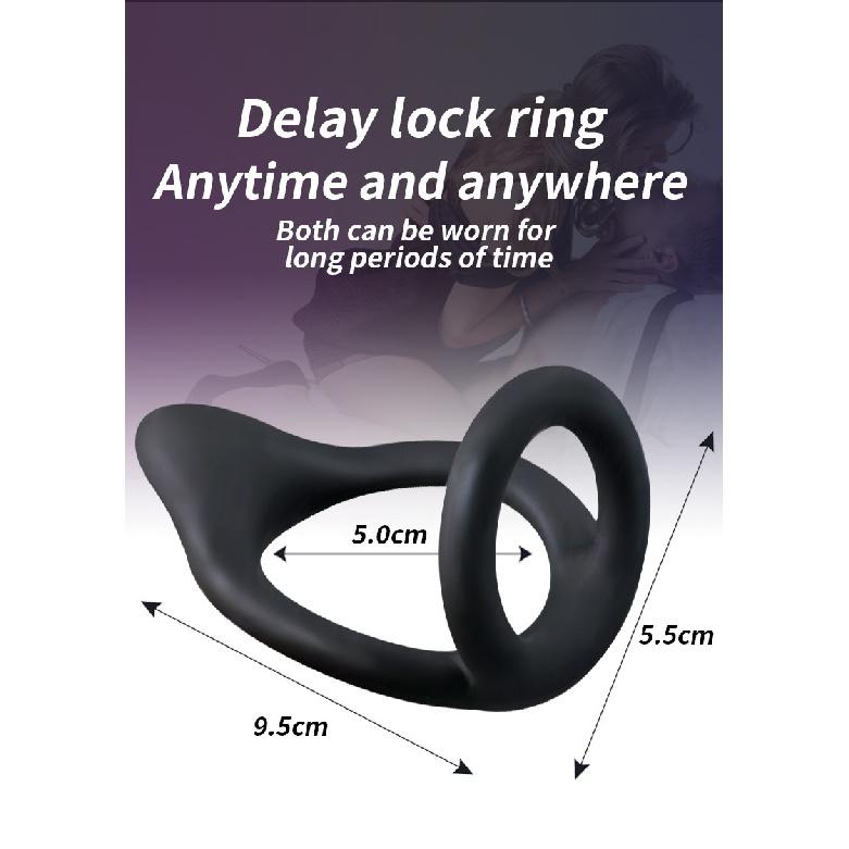 Men's delay horseshoe ring  Silicone male lock essence