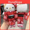 Kt Cat Plush Toy With Chidori Plaid Pattern And Chain For Collectors