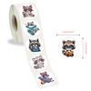 500 Stickers/roll Cartoon Raccoon Ins Cute Hand Tent Tape Decorative Suitcase Notebook Roll Tape