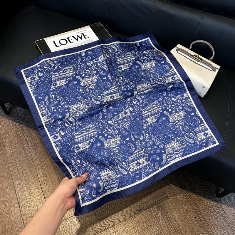 European and American style scarf square scarf imitation silk 71cm retro cashew print literary headband suit with decorative scarf