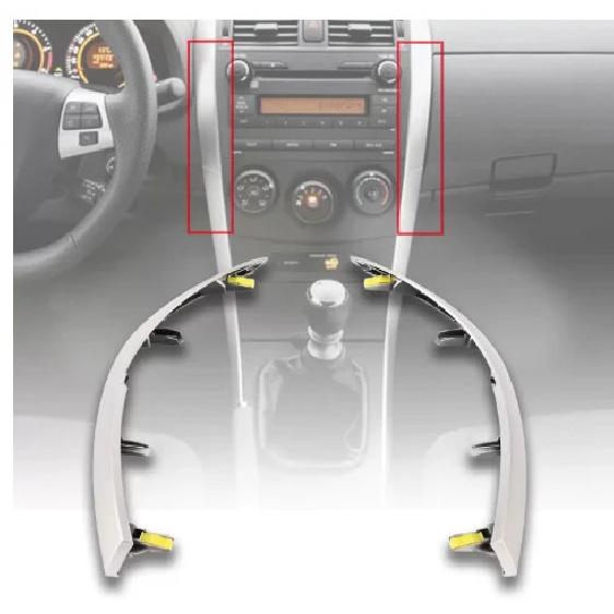 Center Dash A/C Air Vent Panel Fit for Toyota Corolla 2009–2013 Dashboard AC Outlet Vent Replace 55670-02160 55670-02163 Decorative panel 2pc
