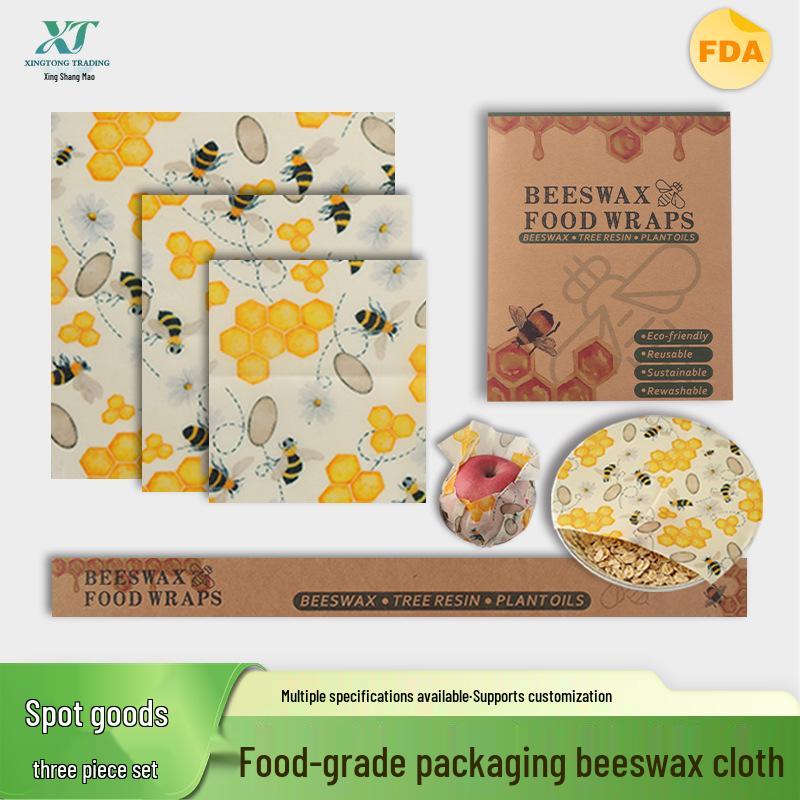 Biodegradable FDA Food-Grade Beeswax Wrap for Fresh-Keeping Fruits and Vegetables