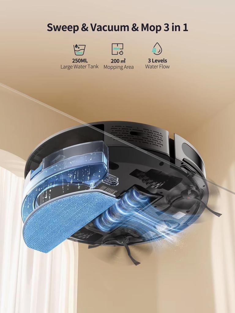 Honiture G20 Pro Intelligent Robot Vacuum 4500Pa Suction Robot Vacuum Self-Charging Cleaner with App Remote Voice Control Sweeping Robot