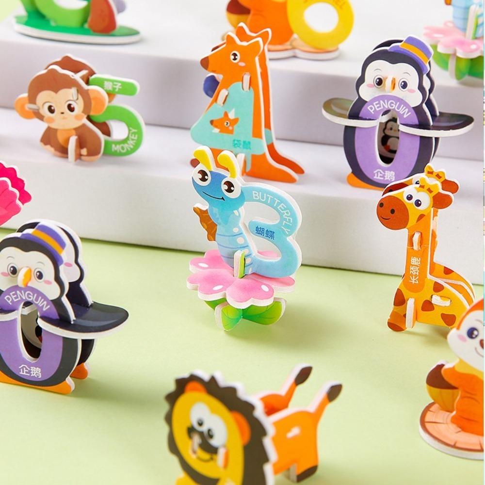 30pcs Paper Puzzle Model 3D Assembly Model New Jigsaw Puzzles  Kids