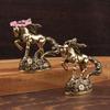 S-1 Pc Brass Zodiac Horse With Money Horse Ornaments Desktop Decoration Crafts Ornaments Antique Bronze Animal Miniature Model