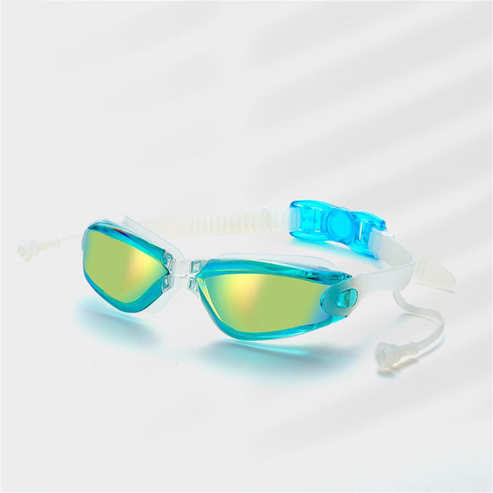 Silikon Taucherbrille Professionell Wasserdicht Anti-Beschlag Anti-UV Schwimmbrille Mit Ohrstöpseln Schwimm Brillen