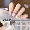 New type of bake-free gel nail polish film, full sticker, plaid spring and summer flower nail art film, nail film, waterproof paper patch