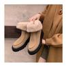 Women's Lightweight Thick Sole Winter Warm Fur One Snow Boots Plush Lamb's Wool Lined Non-slip Casual Sports Cotton Boots Cotton Shoes Sneakers