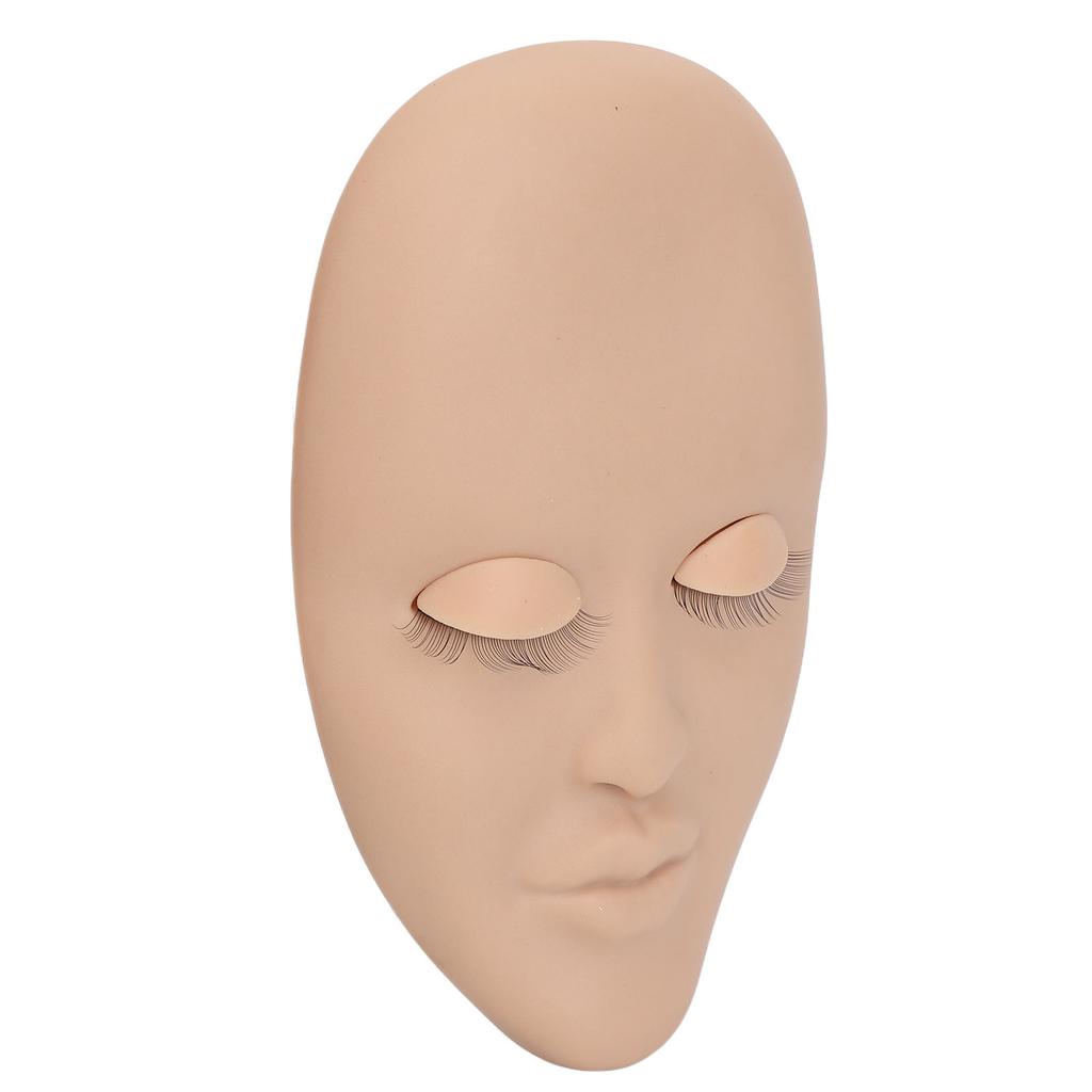 Eyelash Extension Mannequin Head with 6 Pair Replacement Eyelids Soft Touch Lash Mannequin Face
