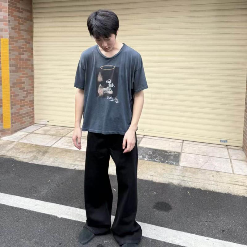 Vintage Washed Cotton Oversized Streetwear Tee Men Women 2026 Loose Fit Graphic Short Sleeve T-Shirt