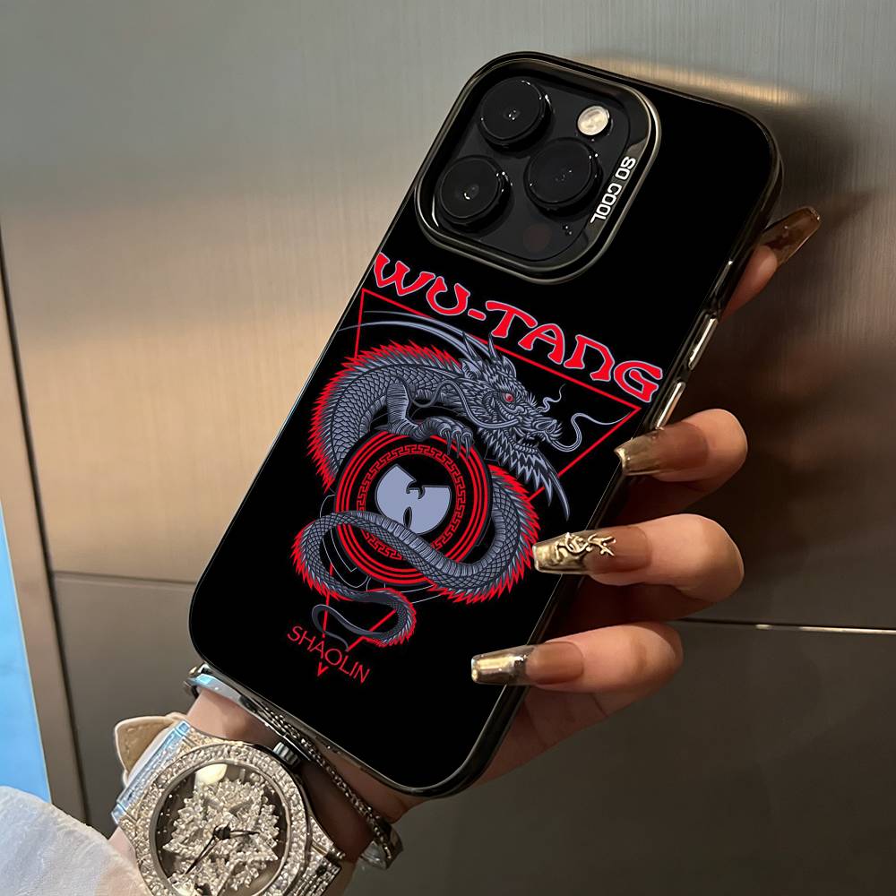 Wu-Wu-T-Tang -Clan For iPhone 17 16 15 14 13 12 11 Pro Max XS 17 Air Silicone Colored Silver Bumper Cover
