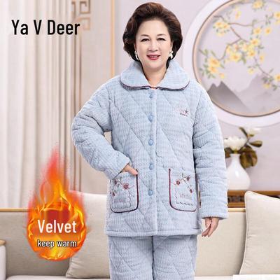 Yalu Women's Thermal Coral Fleece Pajama Set