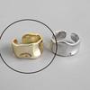925 Silver Rings For Women Hollow Out Gold Color Temperament Personality Fashion Female Trendy Resizable Opening Rings