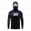 Mens Quick-Dry UV Protection Hooded Long Sleeve Fishing Shirt Outdoor Sports Cycling Apparel