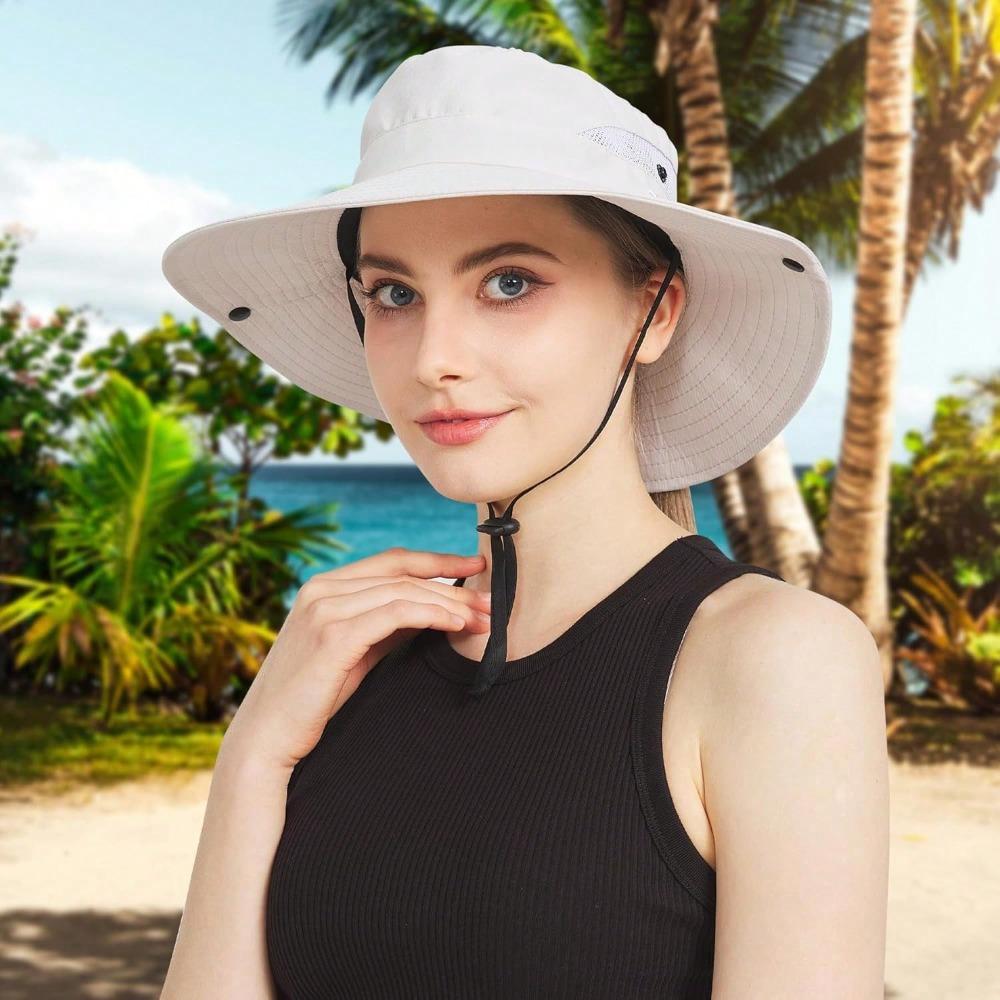 Bling De Sun Hats For Women Men 3" Wide Brim UPF 50+ Fishing Beach Bucket Hats