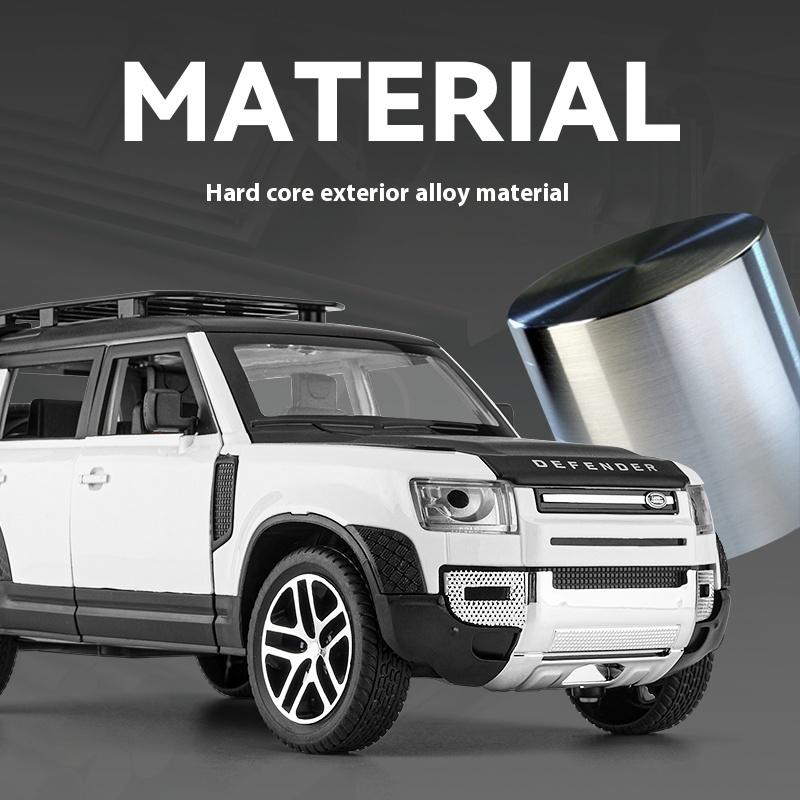 Nytt 1:24 Land Rover Defender SUV Leke Legeringsbil Støpte & Lekebiler Metallbilmodell Simuleringssamling Leker For Barn Gaver