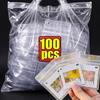 100pcs Transparent Jewelry Storage Bags Anti-Oxidation DIY Transparent Bag Self Sealing Bags