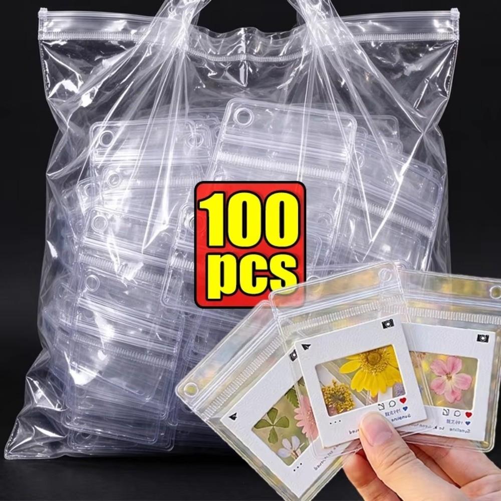 100pcs Transparent Jewelry Storage Bags Anti-Oxidation DIY Transparent Bag Self Sealing Bags