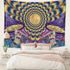 Colorful 3D Psychedelic Mushroom Tapestry, Wall Hanging For Living Room, Trippy Dorm Decor, Home Decor For Party, Bedroom