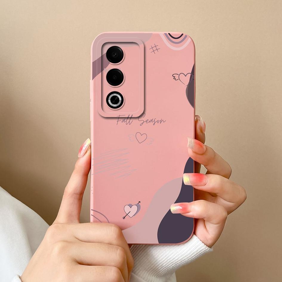 For OPPO A3X A3 Pro Realme 13 Pro Plus 12 Pro+ Case Screen Protector Super Shockproof Slim Silicone Back Cover Pretty Love Heart Bumper Shell For OPPO