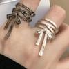Exquisite Bowknot Finger Ring Adjustable Bow-tie Opening Ring Trendy Ribbon Ballet Ring Weeding