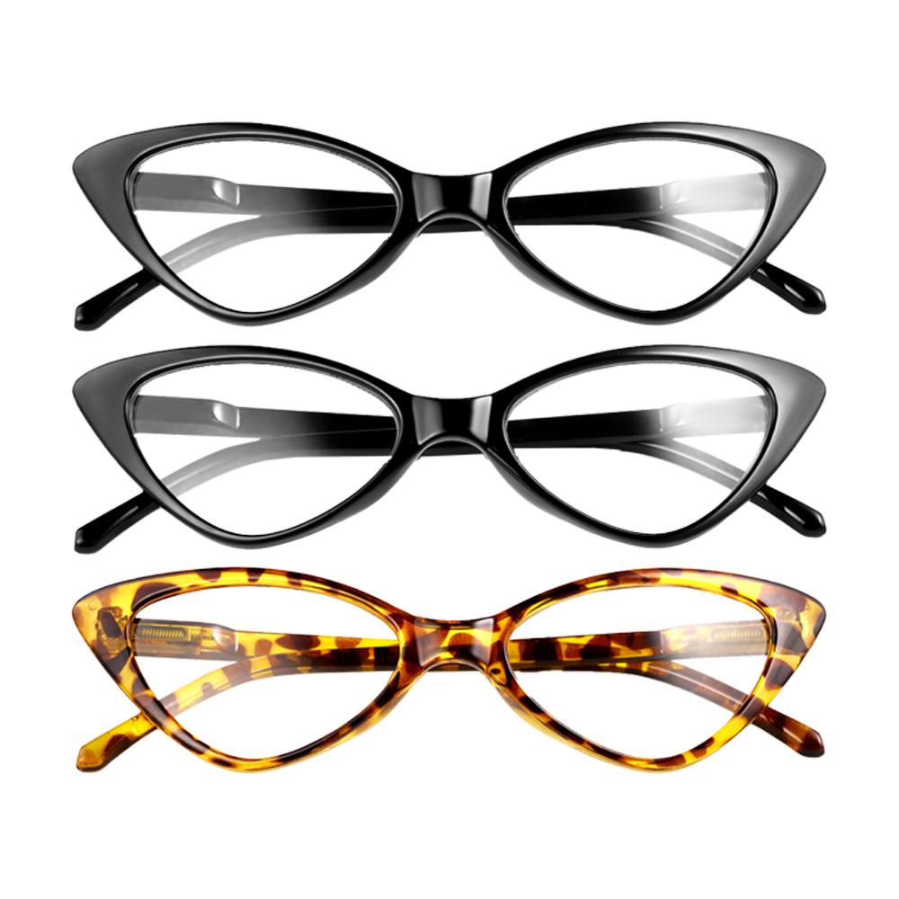 Fashion Blue Light Blocking Reading Glasses Unisex Cat Eye Presbyopia Glasses Black Tortoise Shell