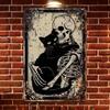 Vintage Black Cat Metal Tin Sign Halloween Wall Decor Retro Home Bar Cafe Art