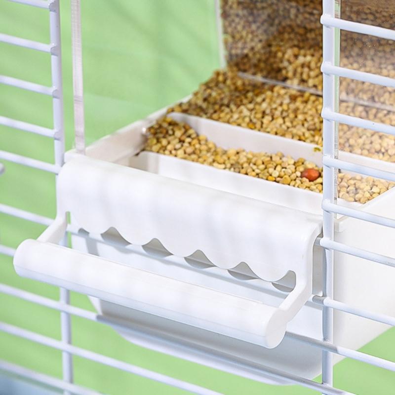 Automatic Bird Feeders Screw On Cage for Indoor Bird Feeders Transparent Visiable Large Capacity Bird Feeding Tool
