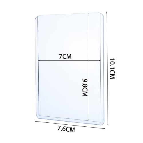 Hitchlike Game Card Case, Top Loader, Hard, Vertical, PVC, Transparent, Holds 100 Cards, Scratch-Resistant, Storage