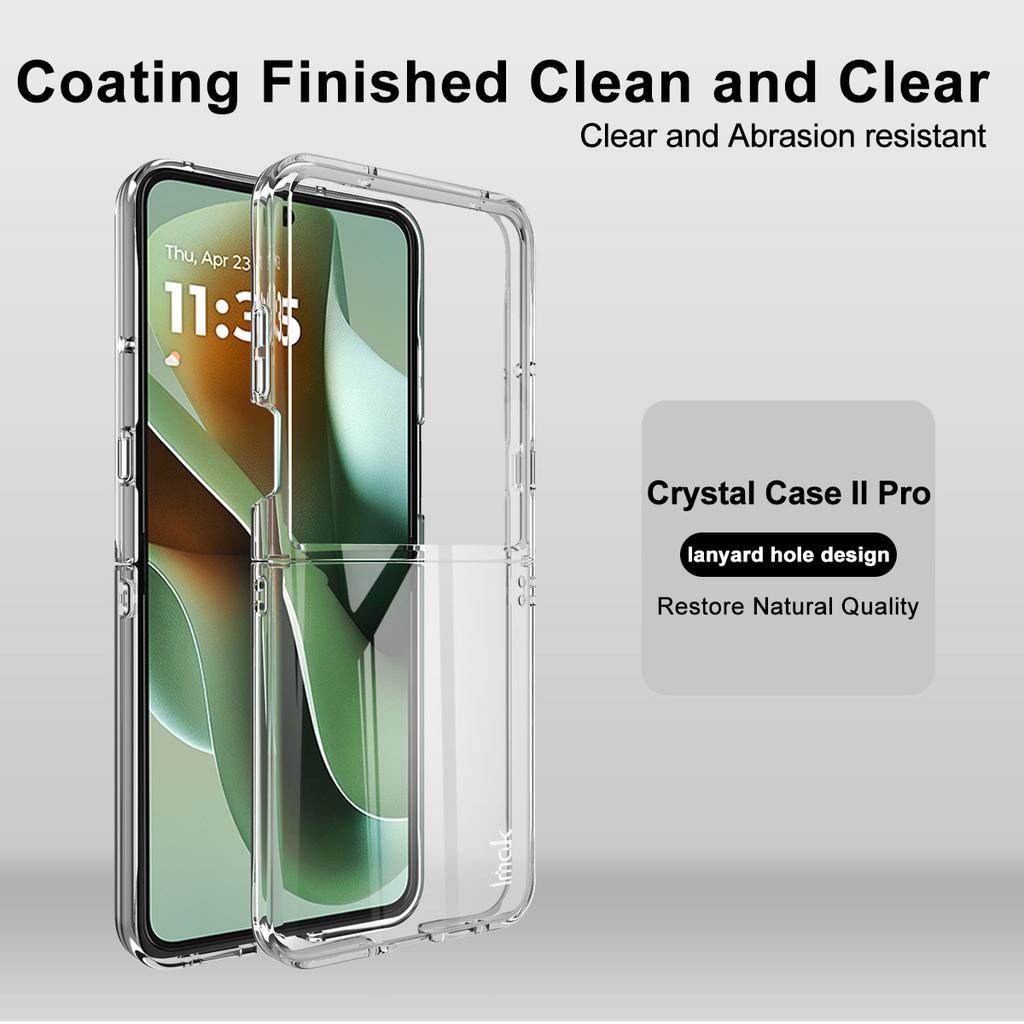 IMAK Crystal Case II Pro for Motorola Razr 60 Ultra 5G Case Clear PC Phone Cover (Upper Cover+Lower Cover)