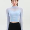 Women's Long-Sleeve Yoga T-Shirt with Chest Pads, Slimming Fit, Southeast Asia, European & American Style
