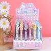36pcs New Cute Hello Kitty Cartoon Wealth Family Series Resin Patch Press Pen Cartoon Kuromi St Head Signature Pen 0.5mm Black