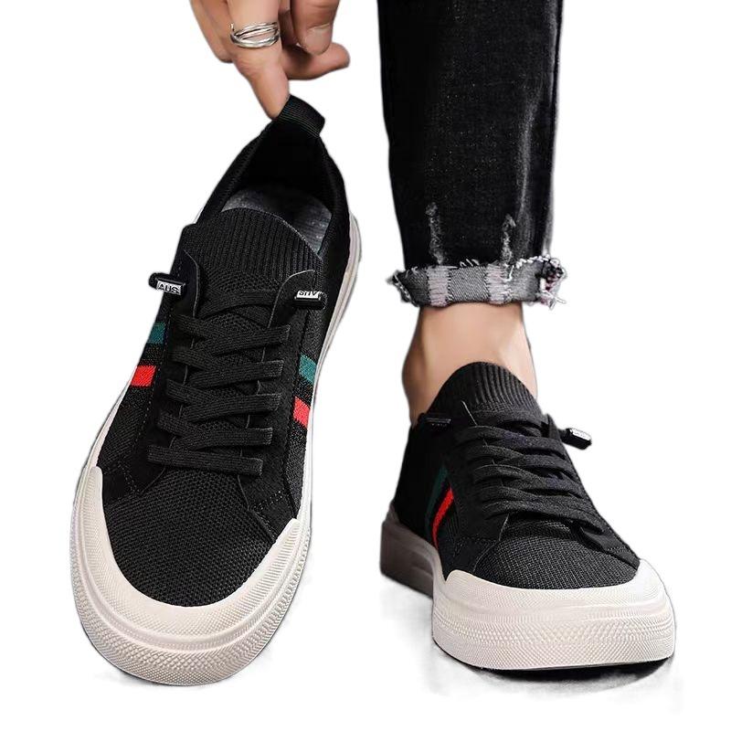 Осенние сетчатые спортивные туфли на плоской подошве для мужчин — фото 3