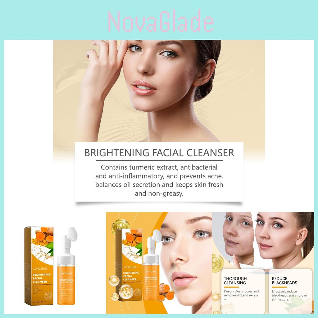 Jaysuing Gentle Turmeric Cleansing Foam Nourishing Hydrating Face Wash 100ml