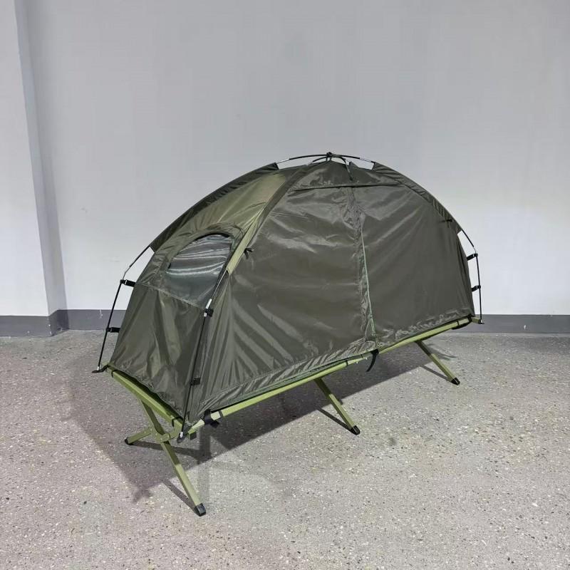 Tragbares Ein-Personen-Campingzelt mit integrierter Liege, schneller Aufbau, wasserdicht, Netz-Innenzelt, Wandern, Outdoor, Reisen