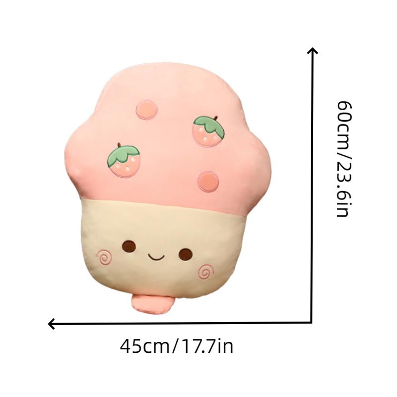 Cute Ice Cream Throw Pillow Plush Doll Soft And Colorful Design Perfect For All Ages