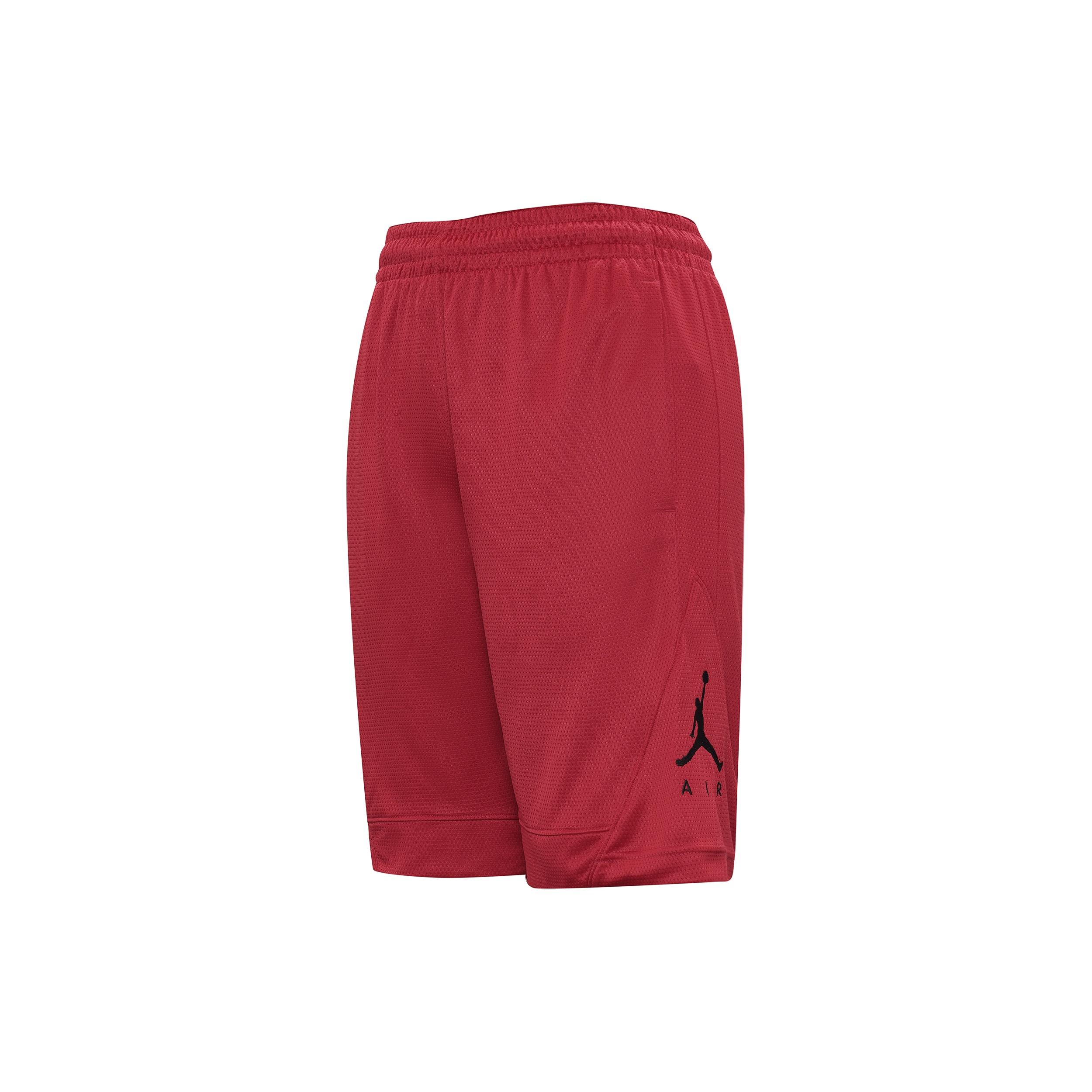 Air Jordan Rise Striped Triangle Logo Printing Quick Dry Knit Basketball Shorts Red Men s BV5265-687 XS