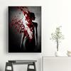huacan Rose Lady Art Canvas Painting Living Room Bar Decorative Unframed Wall Picture Accessories