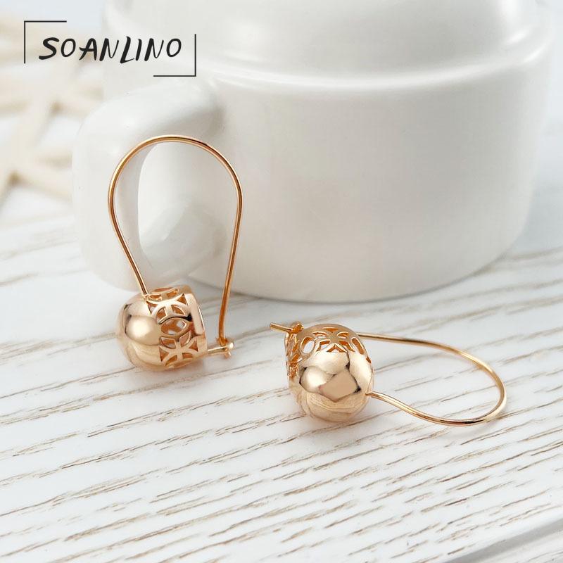 

SOANLINO новые темпераментные серьги, простые модные круглые серьги для женщин